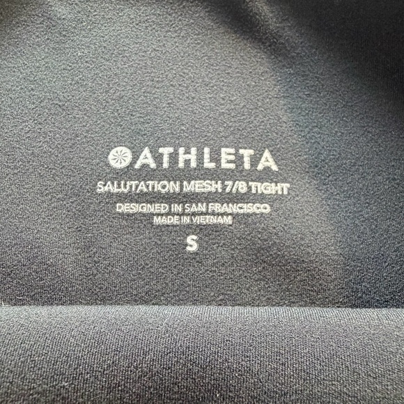 Athleta Black Salutation Mesh High Rise Legging Sz S Gorpcore, Minimalist - Picture 5 of 7